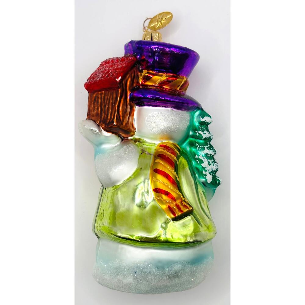 Christopher Radko Chirpy & Chilly Snowman Christmas Holiday Ornament - Picture 2 of 2